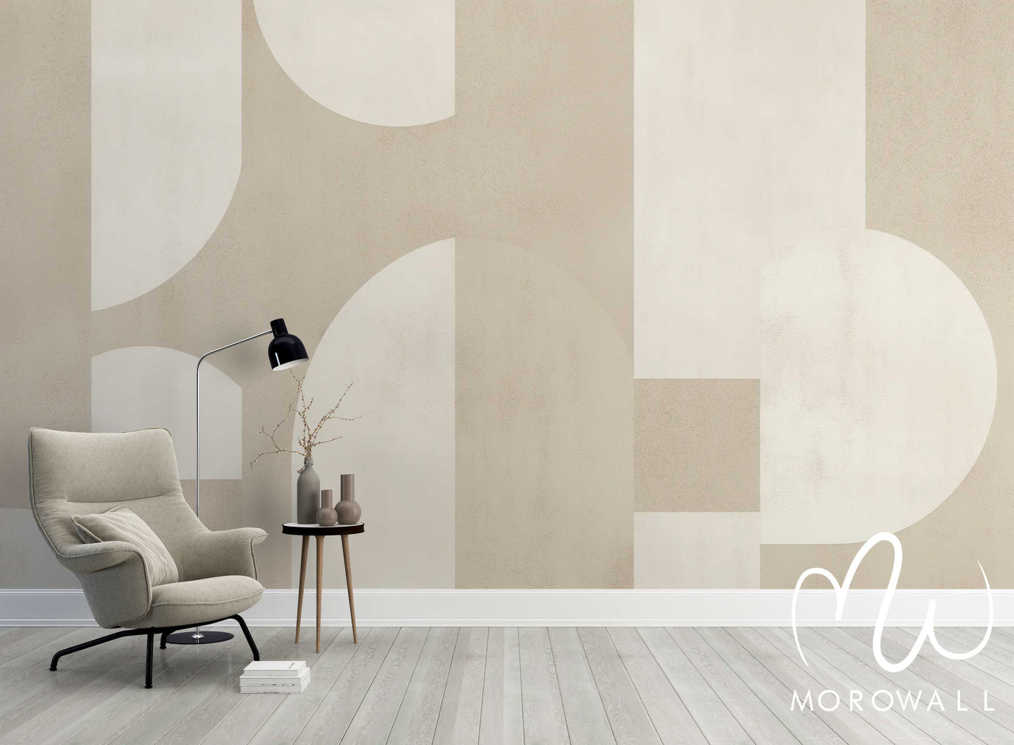 Papier Peint Beige Geometrique