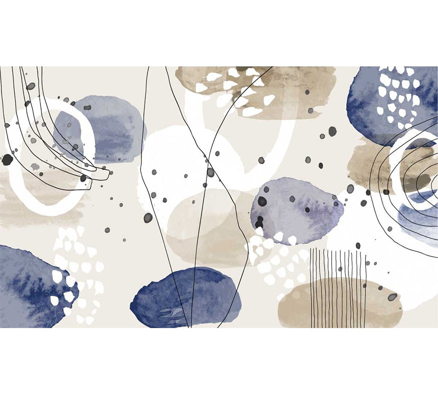 Papier Peint abstrait Bleu beige