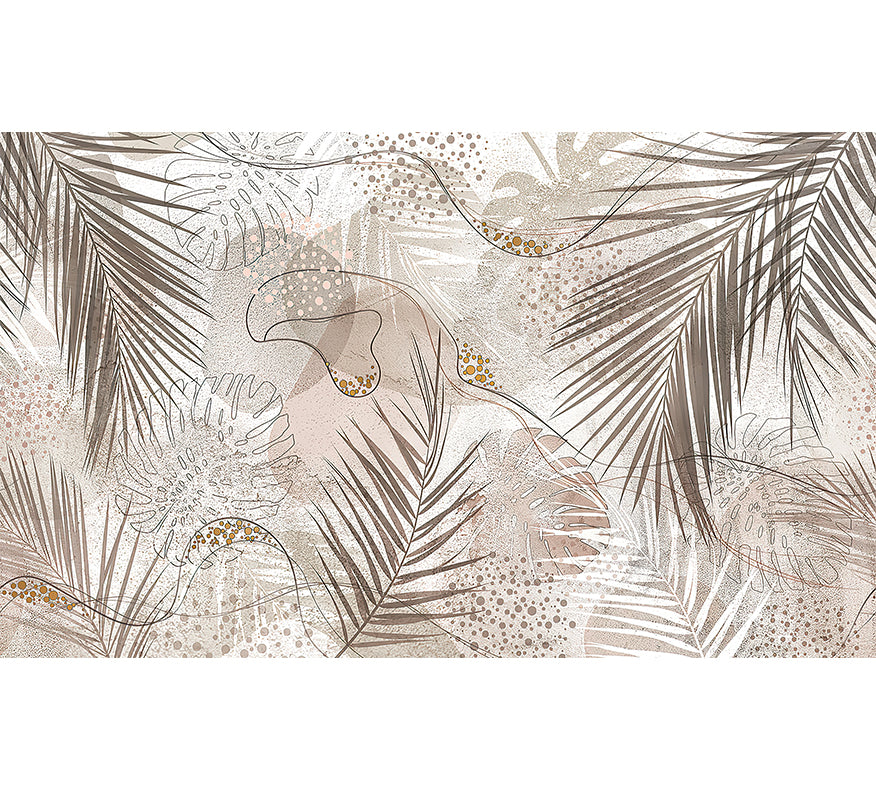 Papier Peint brown abstract palm