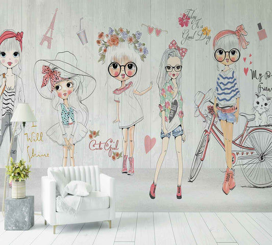 Papier Peint I will shine baby girl - Morowall