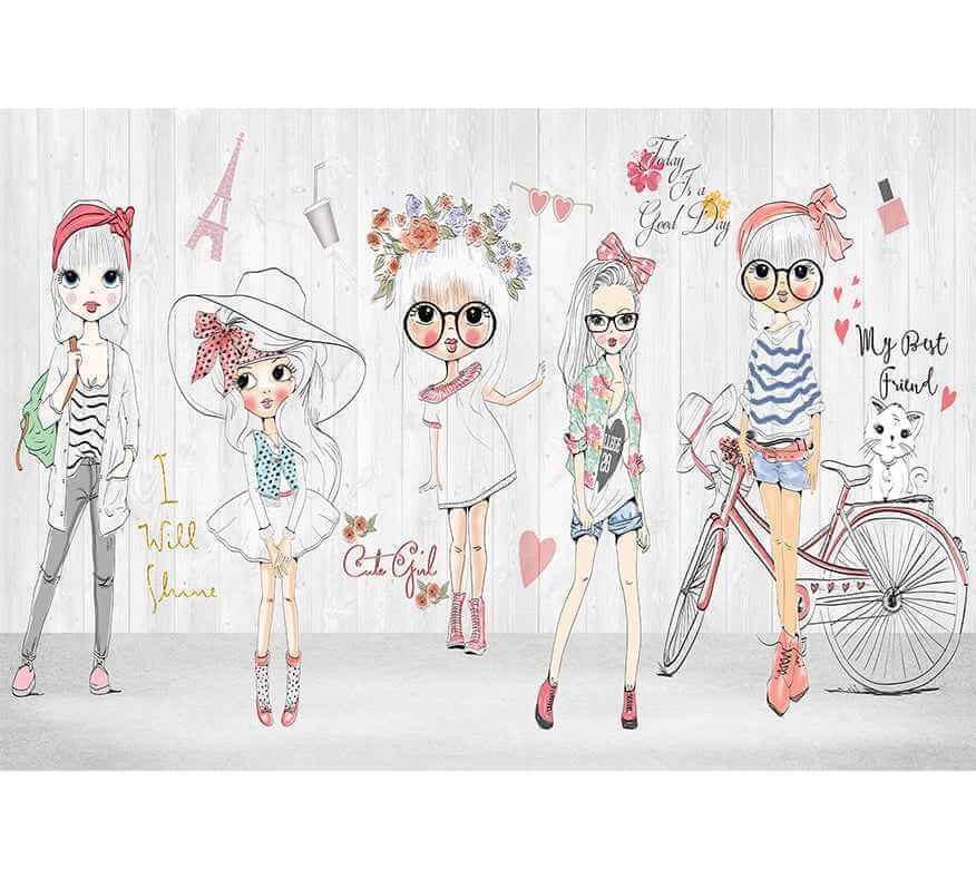 Papier Peint I will shine baby girl - Morowall