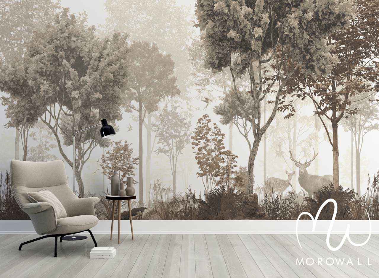 Papier Peint Le Cerf - Morowall