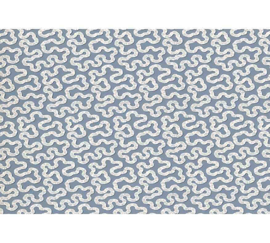 Papier peint motif abstrait bleu et blanc, style moderne pour décoration intérieure