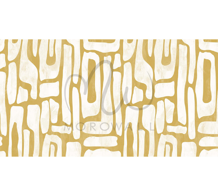 Papier Peint Gold and White Wall