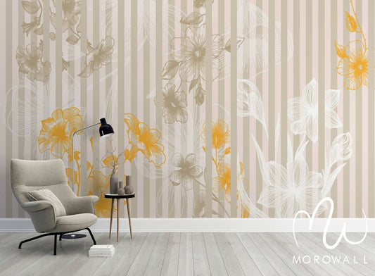 Papier Peint Les Rayures de Flore