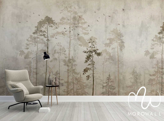 Papier Peint L'Écho des Bois BEIGE
