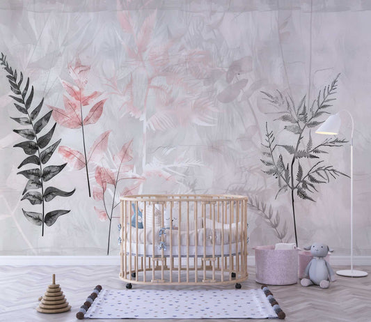 Papier Peint Pinks Leaves