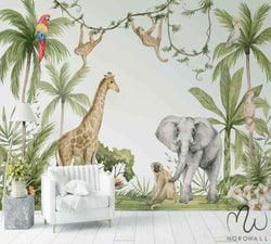 Papier Peint animals Jungle - Morowall