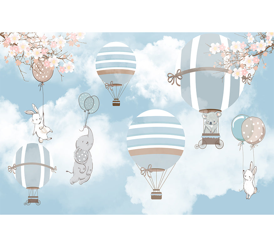 Papier Peint Blue Hot Air Ballon