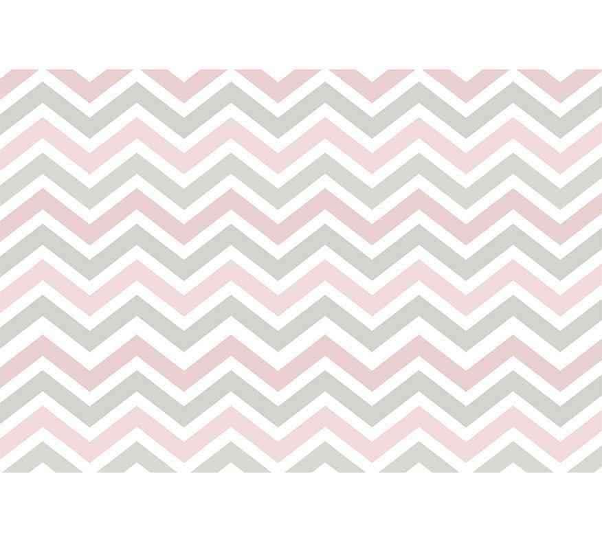 Papier peint motif zigzag rose et gris, décoration murale moderne, design géométrique